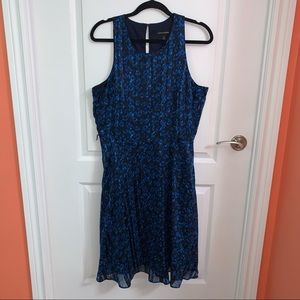 Banana Republic Womens blue black racerback dress